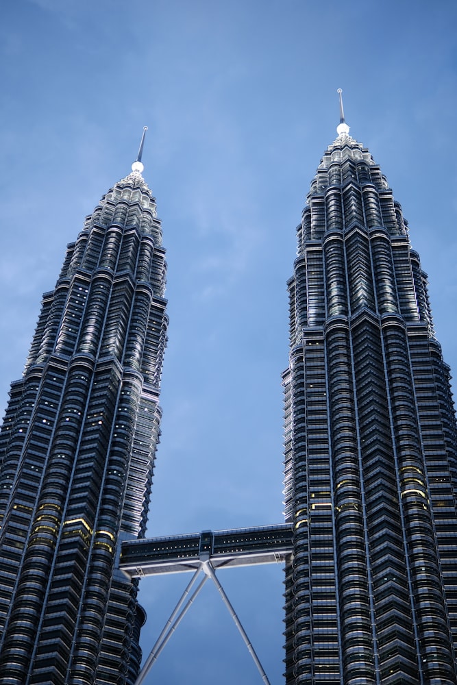 The Petronas Twin Towers and skybridge in Kuala Lumpur